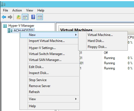 New VM - Hyper-V