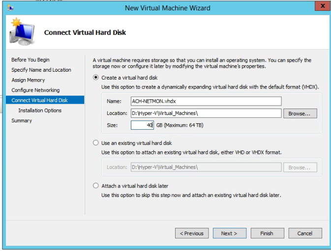 Create VHD Hyper-V