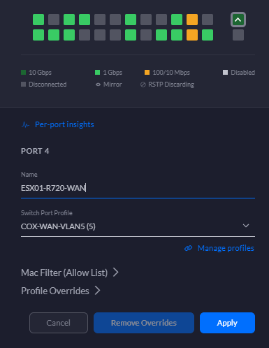 Get Internet To Homelab Unifi Switch Port VLAN5