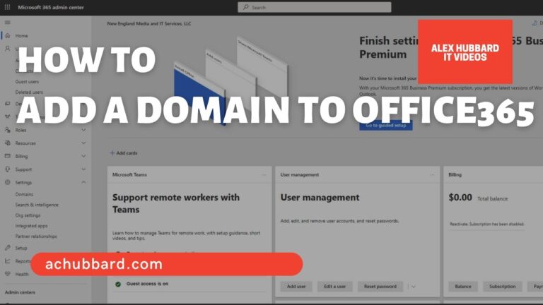 Add domain to office 365 archives alexander c hubbard